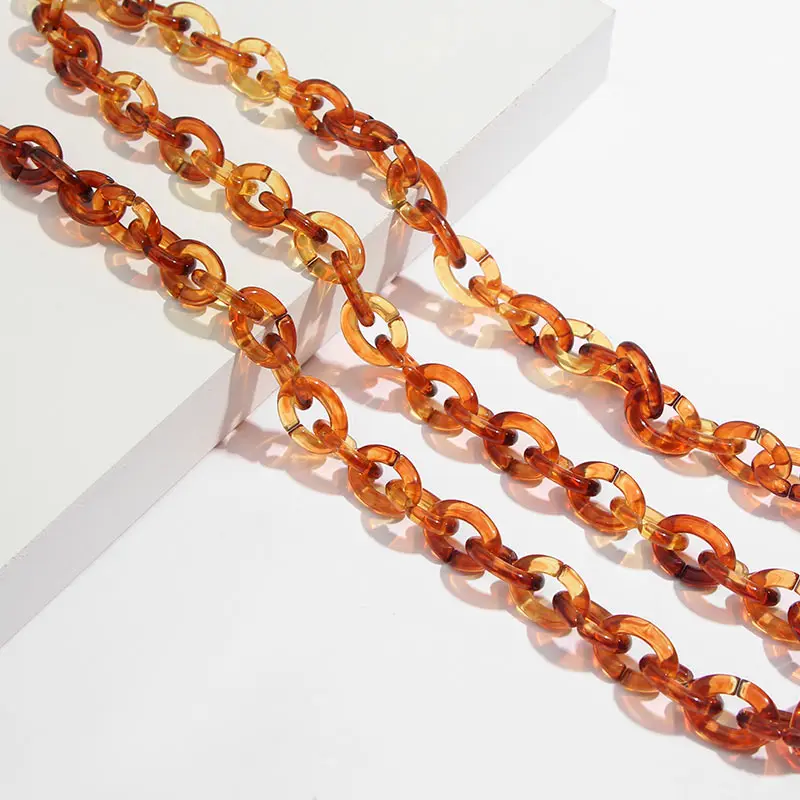 JJFOUCS Модные женские коричневые цепочки для очков акриловые очки чтения веревка