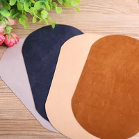 Buy Oval Flocking Embroidered Clothing Patches | Iron-On Coat Elbow Knee Appliques | Clothes Repair Fabric Sticker Stripe Cut | Online - Image 2