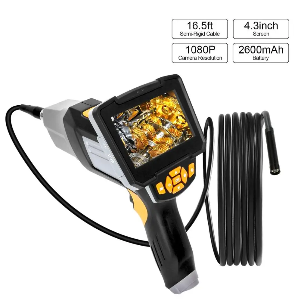 Digital Industrial Endoscope 1080P HD Portable Handheld Borescope Inspection Camera Videoscope with