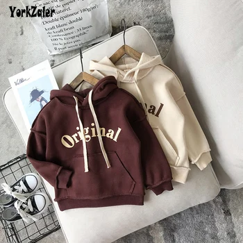 

Yorkzaler Spring Autumn Kids Shirt Long Sleeve Hooded Printed Letter Children's Clothes Casual Cotton Toddler Infant Outfits