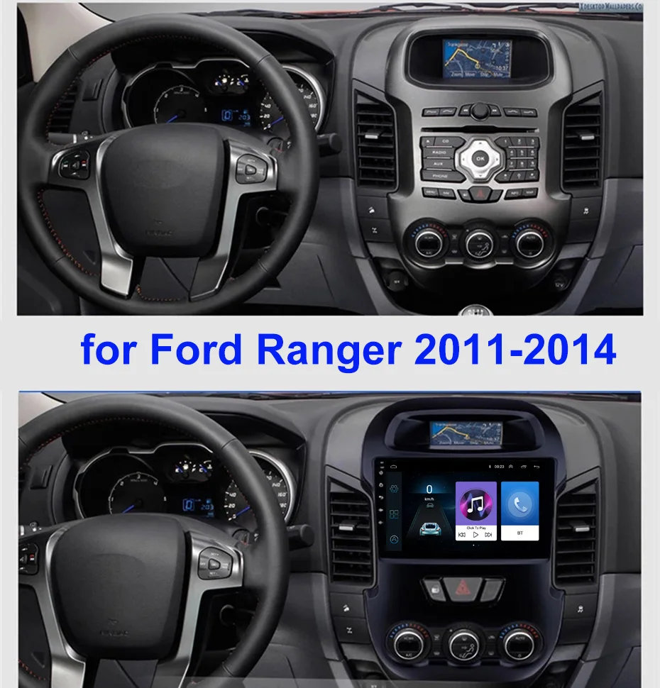 Для Ford Ranger 2011- Автомобильный Радио Мультимедиа Видео плеер навигация gps Android 8,1 аксессуары SWC BT wifi седан без dvd