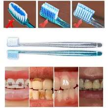 2 шт./компл. взрослых Ортодонтическая щеточка Зубная щётка сложную ситуацию мягкие щетинки в виде головы для брекетов, что обеспечивает глубокое очищение кожи Стоматологическое отбеливание зубов Уход за полостью рта R3MF