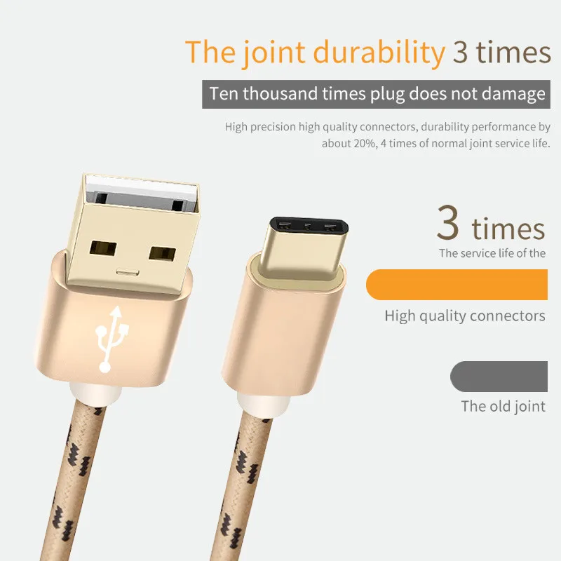 Кабель usb type-C для Xiao mi Red mi Note 7 mi 9, кабель USB C для быстрой зарядки и синхронизации данных для телефона samsung Galaxy S9 Oneplus 6t type-C