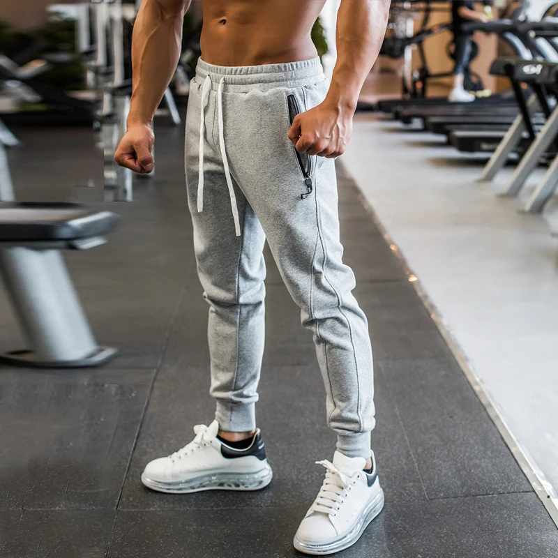 GYMS Men Pants Men Fitness Workout Sporting Fitness Male Breathable Long Pants 