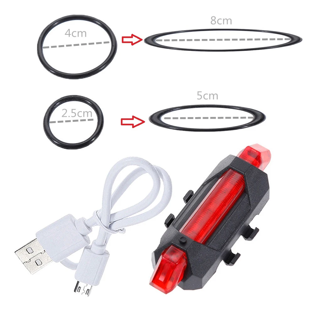 Велосипедный фонарь USB Перезаряжаемый светодиодный фонарь безопасность заднего хвоста Предупреждение Велосипедный свет портативный мигающий свет супер яркий