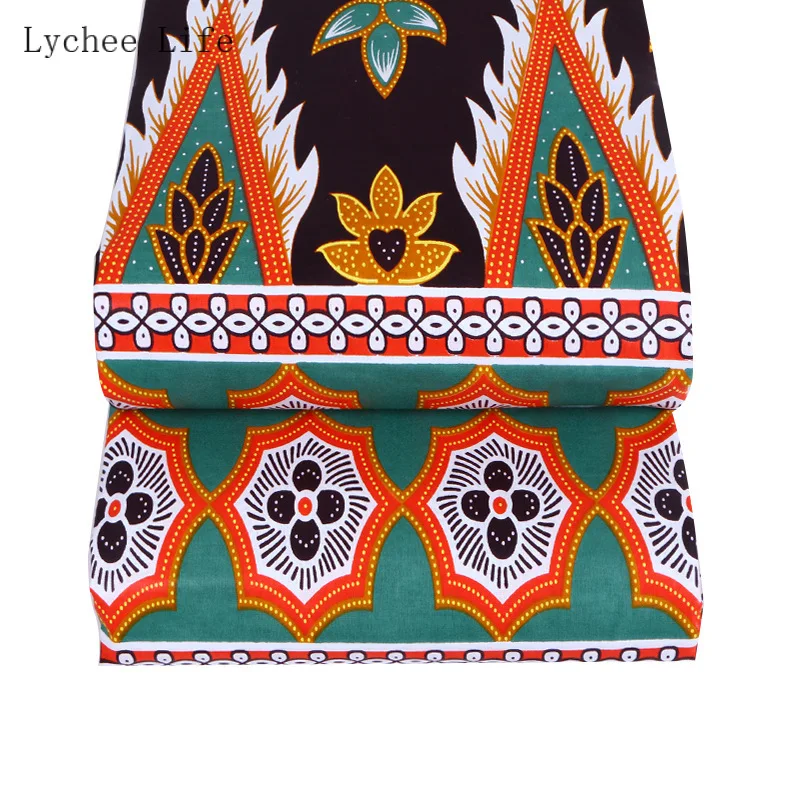 Lychee Life Анкара Африканский батик ткань настоящий воск полиэстер с цветочным
