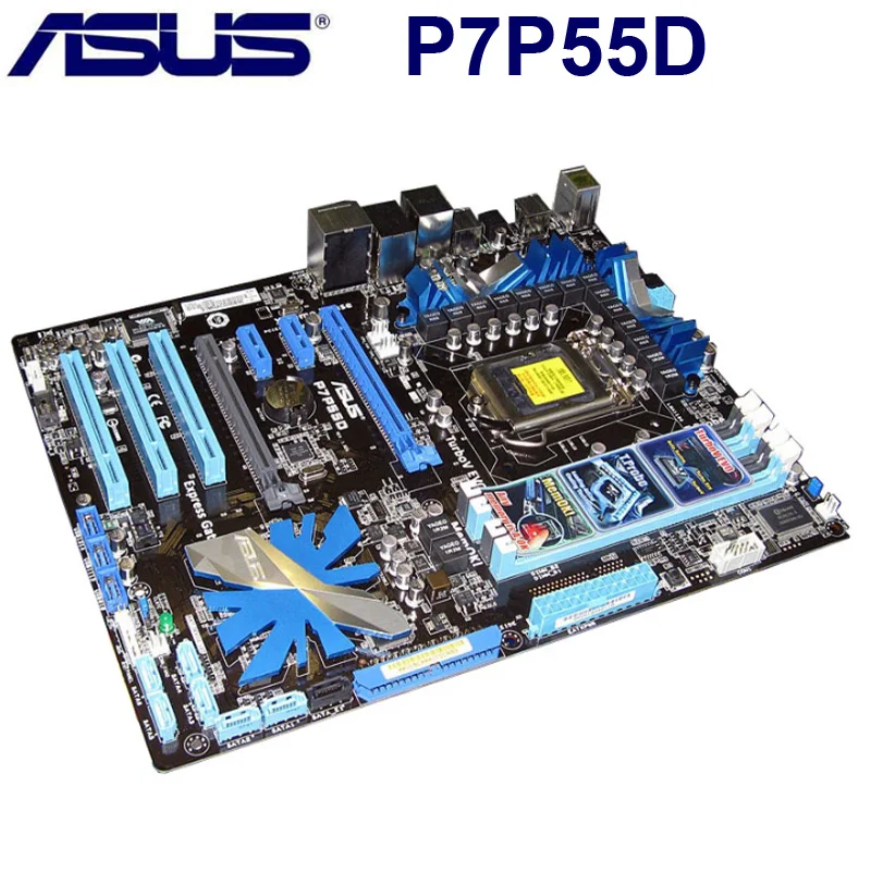 Материнская плата LGA 1156 Asus P7P55D DDR3 1156 Core i7/Core i5 USB2.0 SATA II P7P55D Intel P55 оригинальная настольная Материнская плата Asus