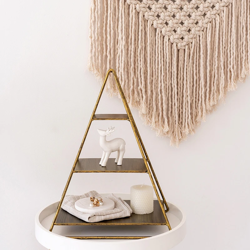 Трехуровневая металлическая стойка для хранения домашнего стола подставка