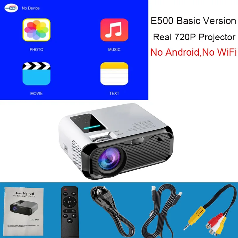 projector screen Smartldea New 720P HD WiFi Projector,native 1280*720P,Mirror Projector, Mini LED Video Proyector Home Video Beamer Sync display projector near me Projectors