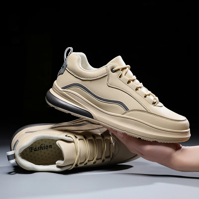 

VastWave Microfiber 3M Reflective Mens Casual Shoe Flats Shiny Man Sneaker Shoes Lace Up For Male Canvas Leisure Shoes