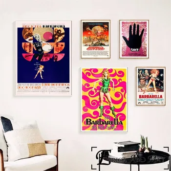 

Barbarella Vintage Sci-fi Movie Canvas Painting Posters And Prints Pictures On The Wall Abstract Decorative Home Decor Obrazy
