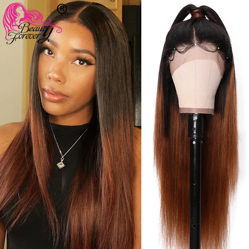 Beauty Forever парик из кружева 13х6 прямые человеческие волосы кружевные парики T1B/4