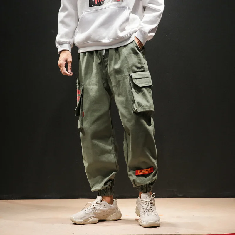 

Moyi mo yi Japanese-style Men Printed Casual Pants Trend Casual Bib Overall Men's Loose-Fit Handsome Trousers Fashion K23