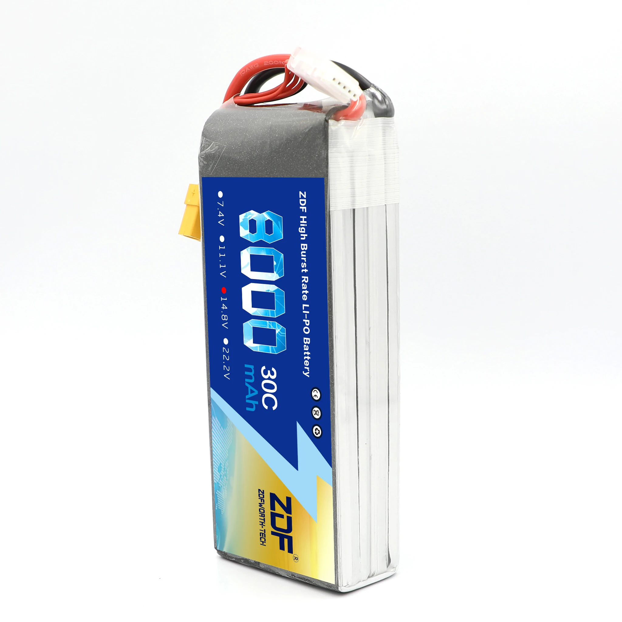 ZDF батарея полной емкости Lipo 14,8 V 4S 8000MAH 30C-60C RC AKKU Bateria для самолета вертолета лодки FPV дрона БПЛА