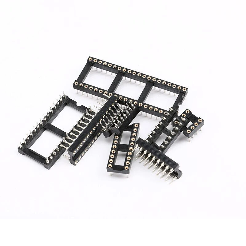 

10PCS Round Hole IC Sockets Connector DIP8 DIP14 DIP16 DIP18 DIP20 DIP28 DIP40 Pins DIP Socket IC Socket Adaptor Connector