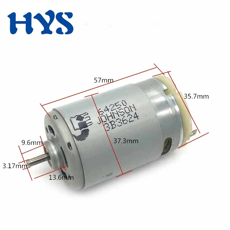 

HYS DC Motor 5V 6V 9V 12V 27000rpm High Speed 12 V Volt Mini Electric Motors DC5V-12V Drill Garden Tool Toy Car Boat Model RS550