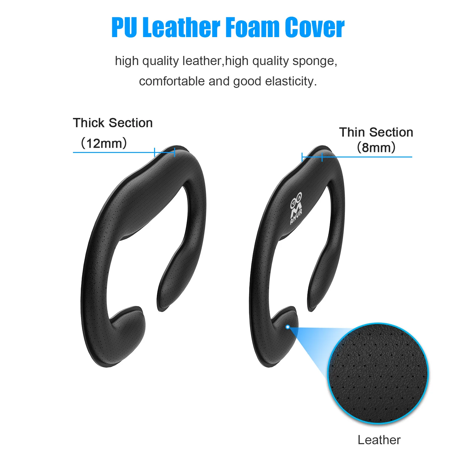 VR Cover Facial Oculus Quest 2 Face Cushion Cover Replacement Pad Custom Soft Interface Bracket & Anti-Leakage Light PU Leather