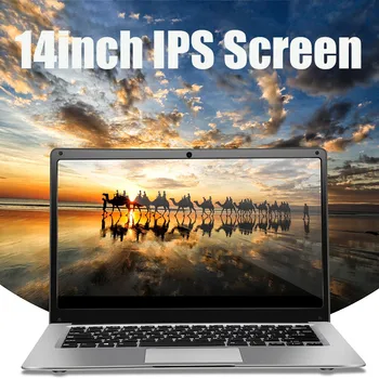 

14.1 inch Student Laptop 6GB RAM 64GB With 128GSSD 256GSSD 512GSSD Notebook N3350 Quad Core Ultrabook With Webcam Bluetooth WiFi