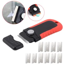 

10pcs 1 * Scraper 39mm*19mm 10 * Metal Blade Painting Glue Razor Scraper