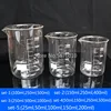 Bécher en verre Borosilicate GG-17, récipient d'expérimentation, verre de mesure, verre Borosilicate, résistant aux hautes températures, 1 ensemble ► Photo 1/6