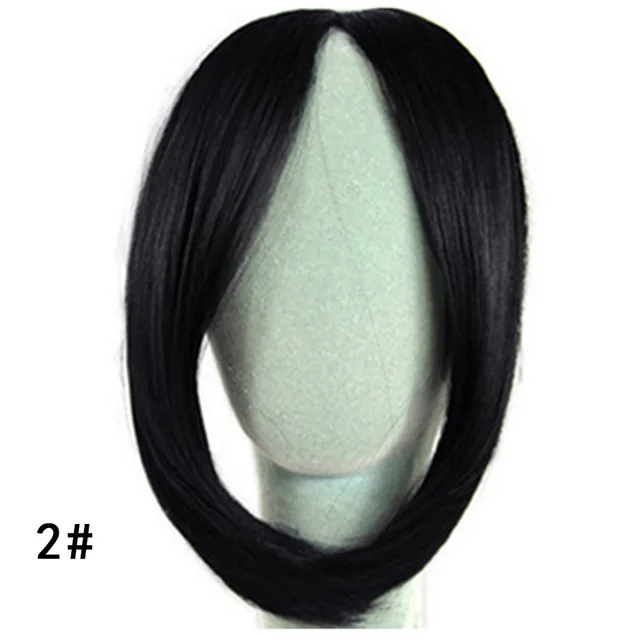 WTB длинные на заколке на накладные волосы короткая челка волосы удлиняющие синтетические челки заколки для наращивания волос имитация челок Toupee - Цвет: 2