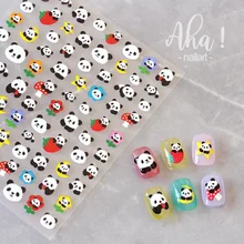 New Technology Panda ultra-thin nail stickers thin transparent adhesive Rabbit grimace nail stickers cartoon bear nail stickers