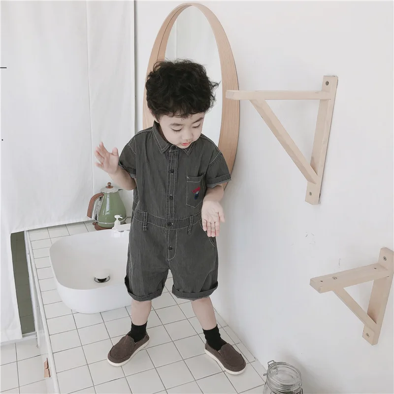 Unibaby2019 Южная Корея Детская одежда INS для мужчин и женщин Детская уличная мягкая моющаяся рабочая одежда ковбойский комбинезон