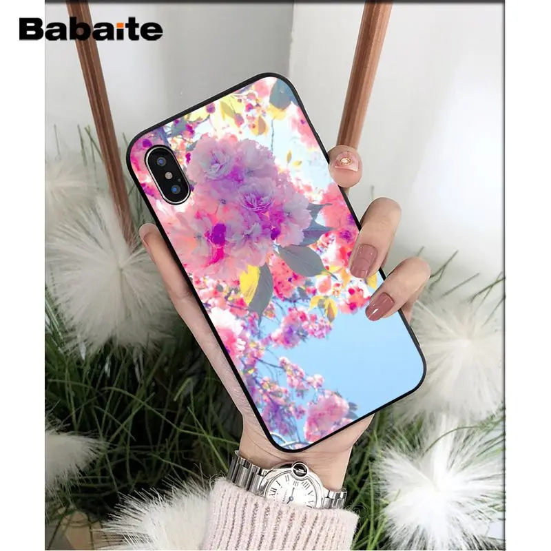Kawaii Japanese anime pink flowers