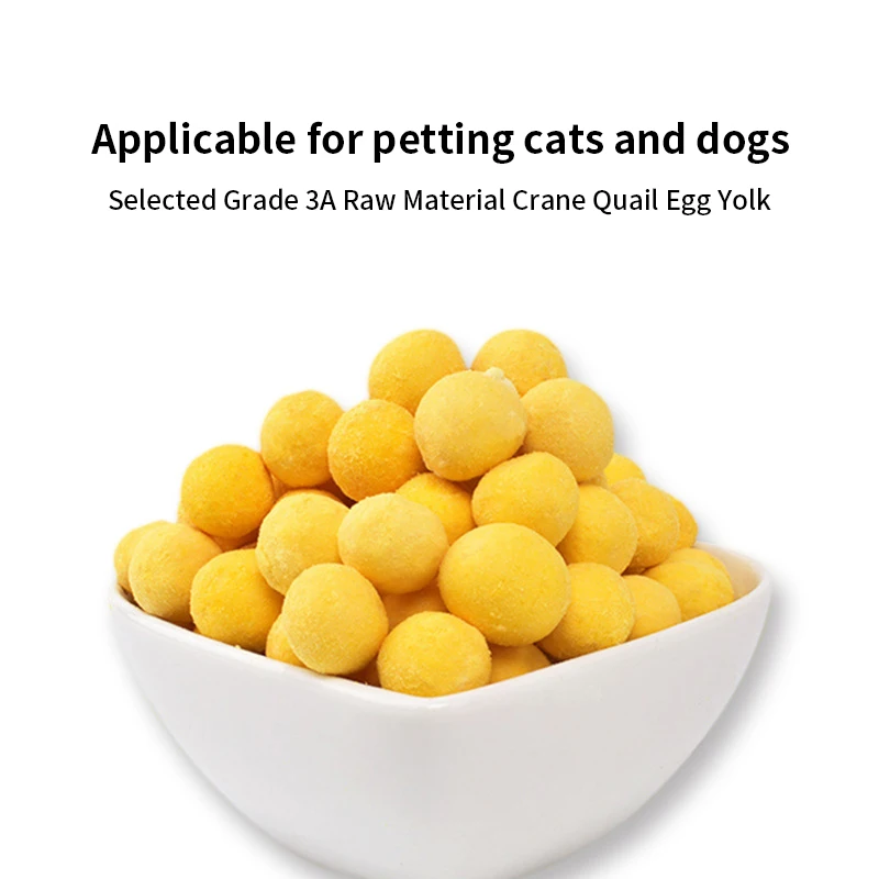 Pet Freeze-Dried Quail Egg yolk, Cat and Dog Hair Supplement, lecithin, lysine, Whole - Image 2