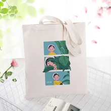 Вместительная сумка для покупок сумка холщовая Сумочка текст DIY ежедневное использование пользовательский принт Логотип эко многоразовая утилизация иллюстрация