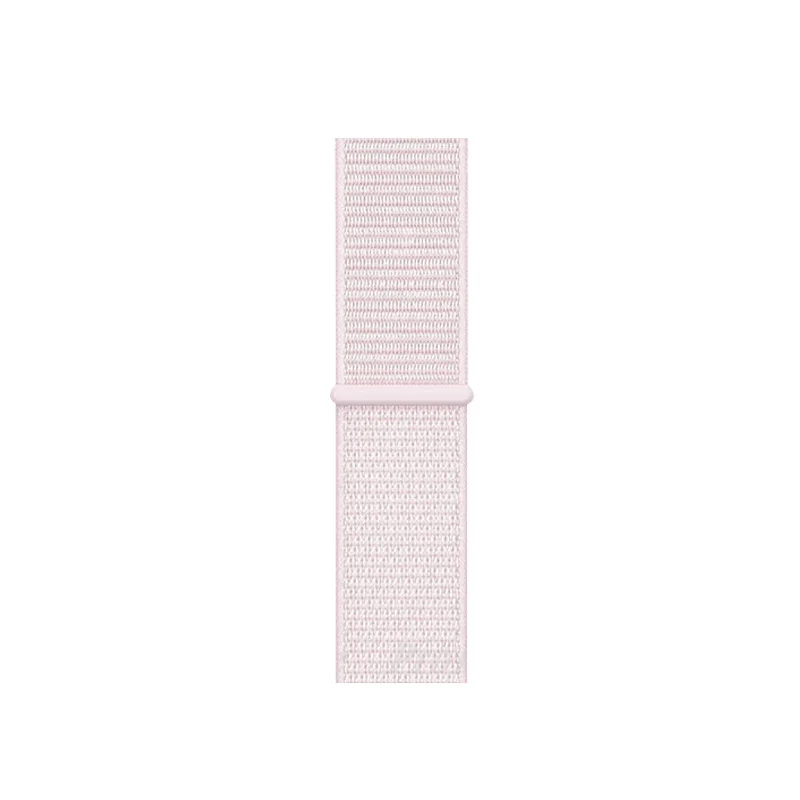 Color26 Pearl Pink Ремешок-петля для Apple Watch 3, 2, 1, 38 мм, 42 мм, мягкий дышащий сменный ремешок, Pulseira для iwatch 4, 40, 44 мм - Цвет ремешка: Color26 Pearl Pink