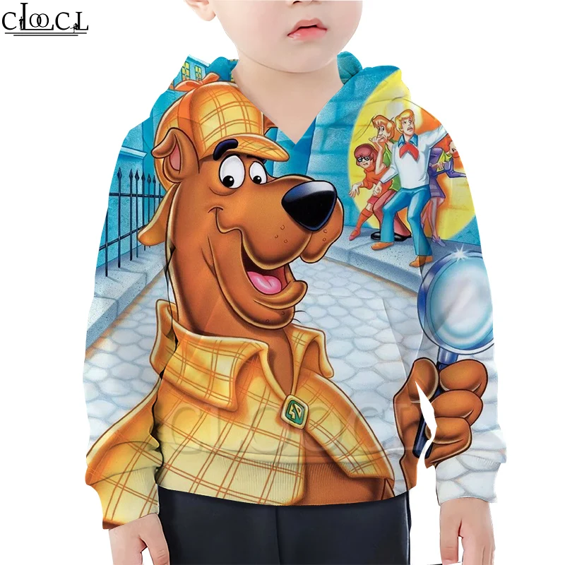 Толстовки CLOOCL свитшоты мультфильм аниме круги Scooby Doo 3D печать Детская уличная