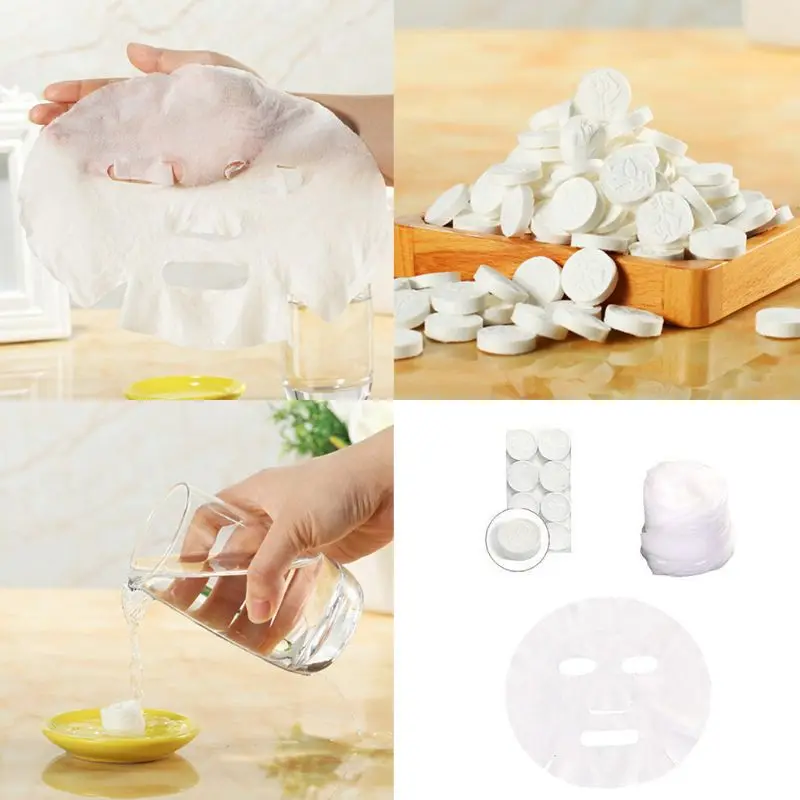500 Pcs Disposable Compressed Face Mask Paper DIY Makeup Beauty Skin Care Tool 5