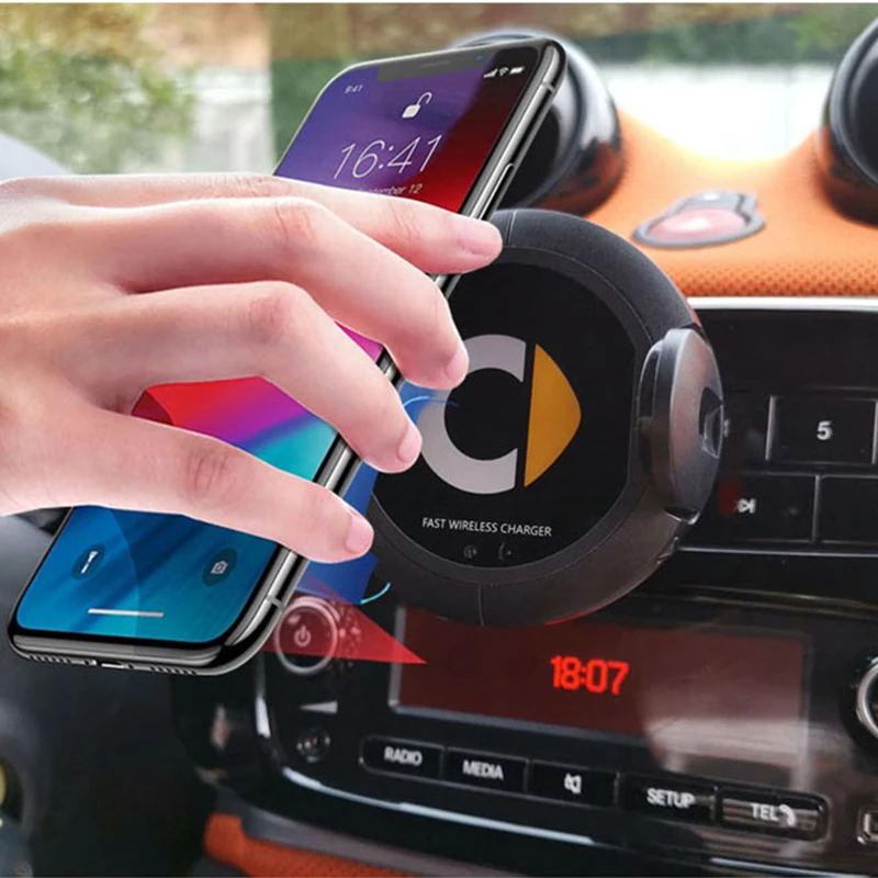 

Smart 453 fortwo Car Wireless Charger 10W Quick Charge Phone Navigation Holder for Smart 451 Smart 453 fortwo forfour