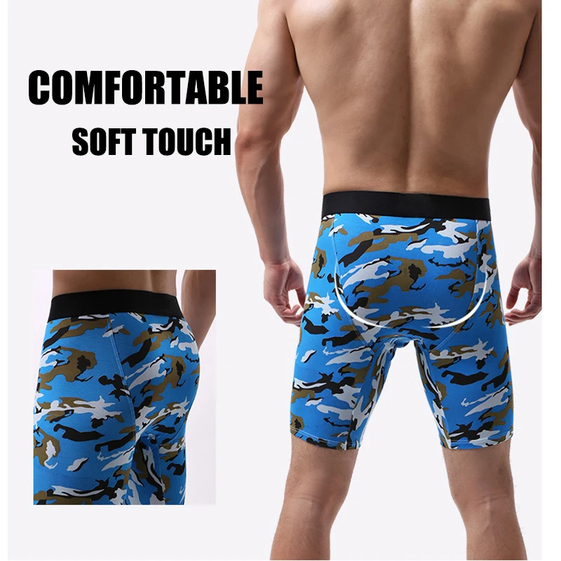 Хлопковые боксеры длинные Ethika размера плюс нижнее белье мужское Calecon Homme