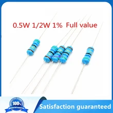 

100pcs 1/2W 0.5W Metal film resistor 0.1R 0.12R 0.15R 0.18R 0.22R 0.24R 0.27R 0.3R 0.33R 0.36R 0.39R 0.43R 0.47R 0.5R 0.56R 1%