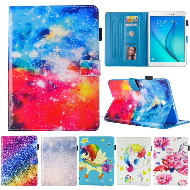 

Case For Samsung Galaxy Tab A A6 7.0" 2016 T280 T285 SM-T280 Cover PU leather Painted Flip Cartoon Card slot stand tablets Case