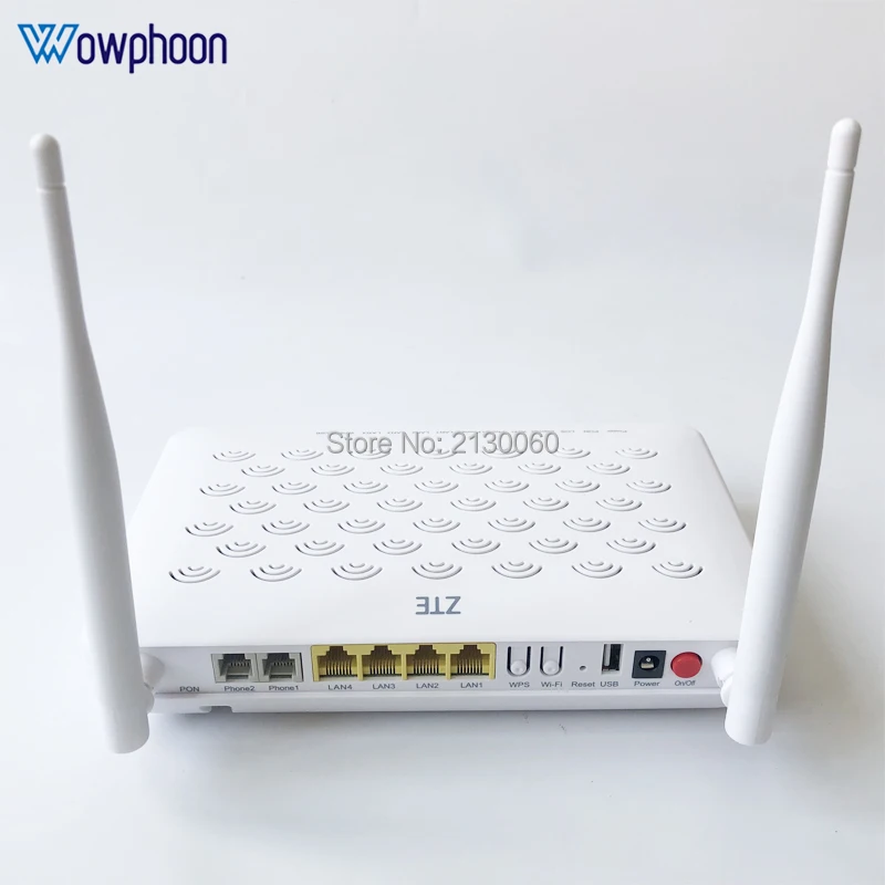 Бесплатная доставка F660W ZTE GPON ONU ONT 4FE + 2TEL USB WIFI Внешняя английская прошивка с