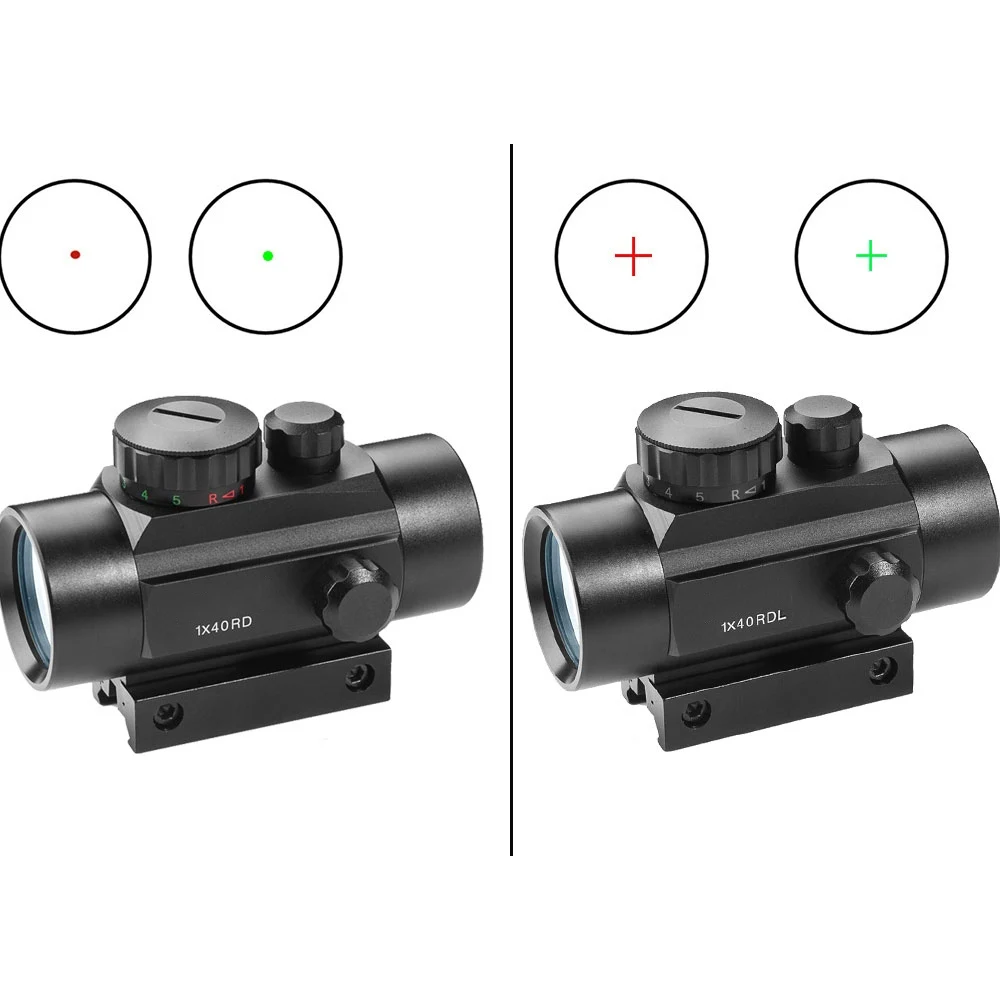 Tactical Hunting Red Dot 1X40RD Optical Sight 11mm 20mm Mounts Riflescope Aim Point Rifle Scope and Chasse Telescope red dot sight rifle scope riflescope mount