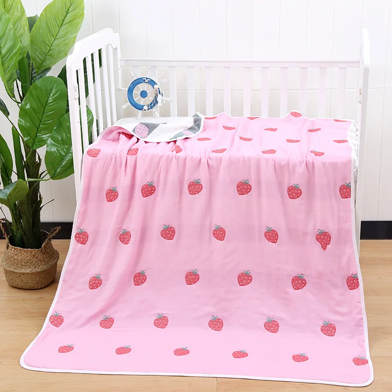 Летние одеяла для новорожденных, 90X100 см, хлопок, 6 слоев, муслиновое одеяло, пеленка для коляски, детские одеяла, детское банное полотенце - Цвет: A10