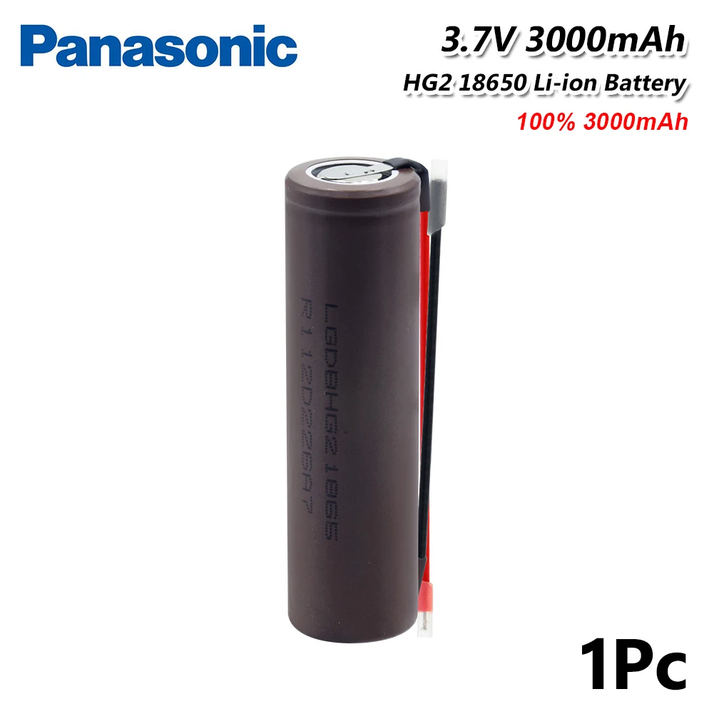 Panasonic для HG2 18650 батарея 3000mAh электронная сигарета литий-ионная аккумуляторная батарея разряда 20A высокий ток+ DIY Linie