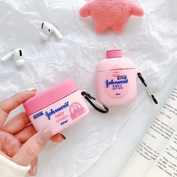 

Hot Luxury 3D Johnson Body Lotion Wireless Bluetooth Headset silicone cover For Airpods 1 2 Airpod Pro3 Earphone Protective case