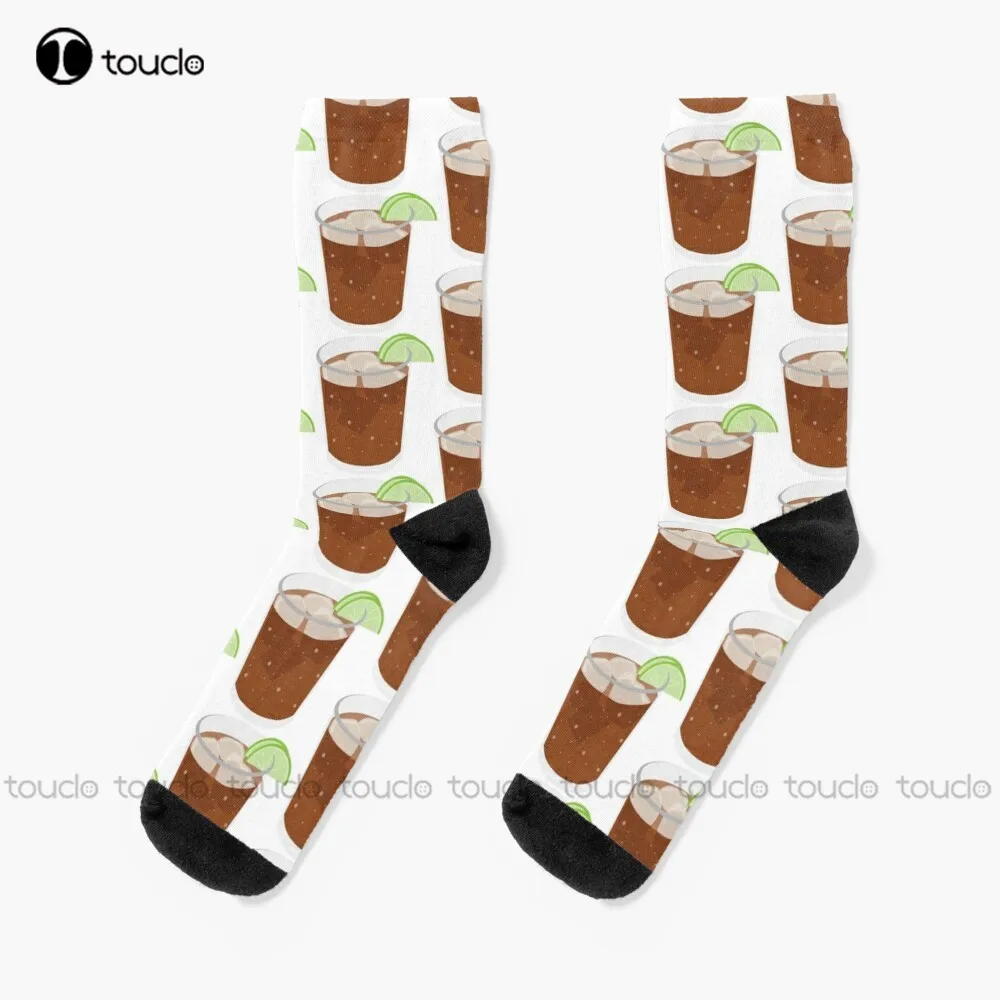 

Носки с рисунком рома и колы, носки для Софтбола для женщин, Рождественский и новогодний подарок на заказ, носки унисекс для взрослых и подростков, Молодежные носки с цифровым принтом 360 °