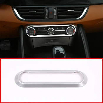 

Matte Silver ABS Chrome Car Air Conditioning Adjustment Frame Trim for Alfa Romeo giulia Stelvio 2017 Car Accessories