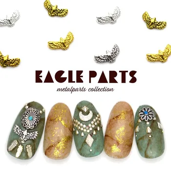 

NOQ 100 Pcs Nail Designs Metal Eagle Nail Art Jewelry Decorations Accessories Rhinestones For Nails Manicure Beauty Tools
