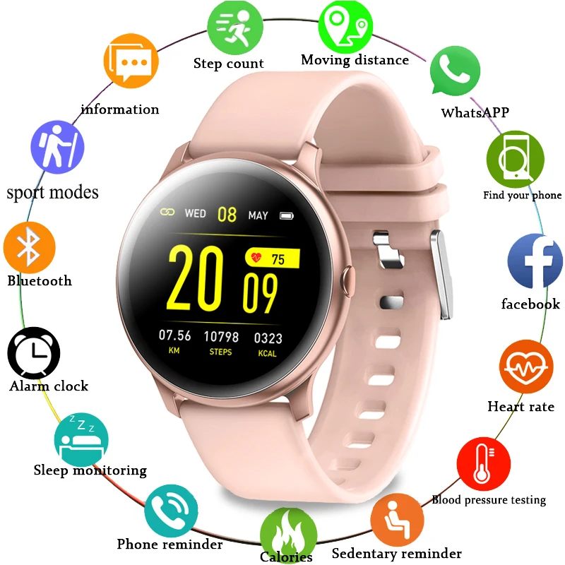 

LIGE New Color Screen Smart Watch Women Men Multifunctional Exercise Heart Rate Blood Pressure Sleep IP67 Waterproof smartwatch