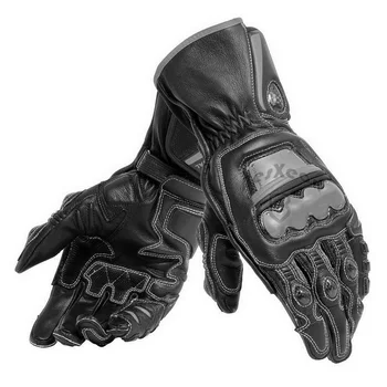 

New 4 Colors 100% Genuine Leather Dain Full Metal 6 Motorcycle Gloves Racing Long Gloves Driving Motorbike Cowhide Gloves