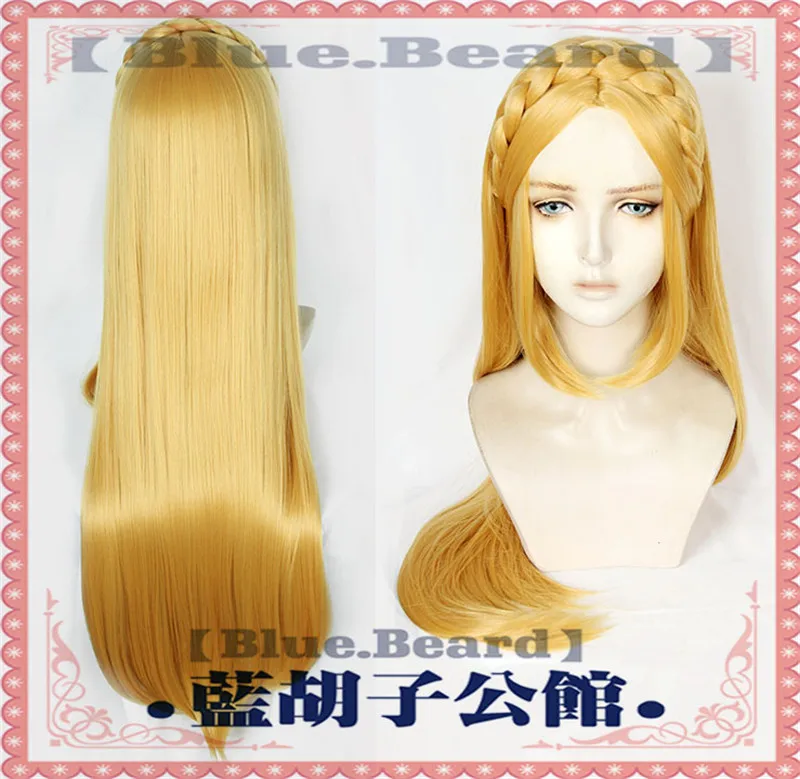 New Arrival The Legend of Zelda: Breath of the Wild Princess Zelda 80cm Long Blonde Hair Heat Resistant Cosplay Costume Wigs