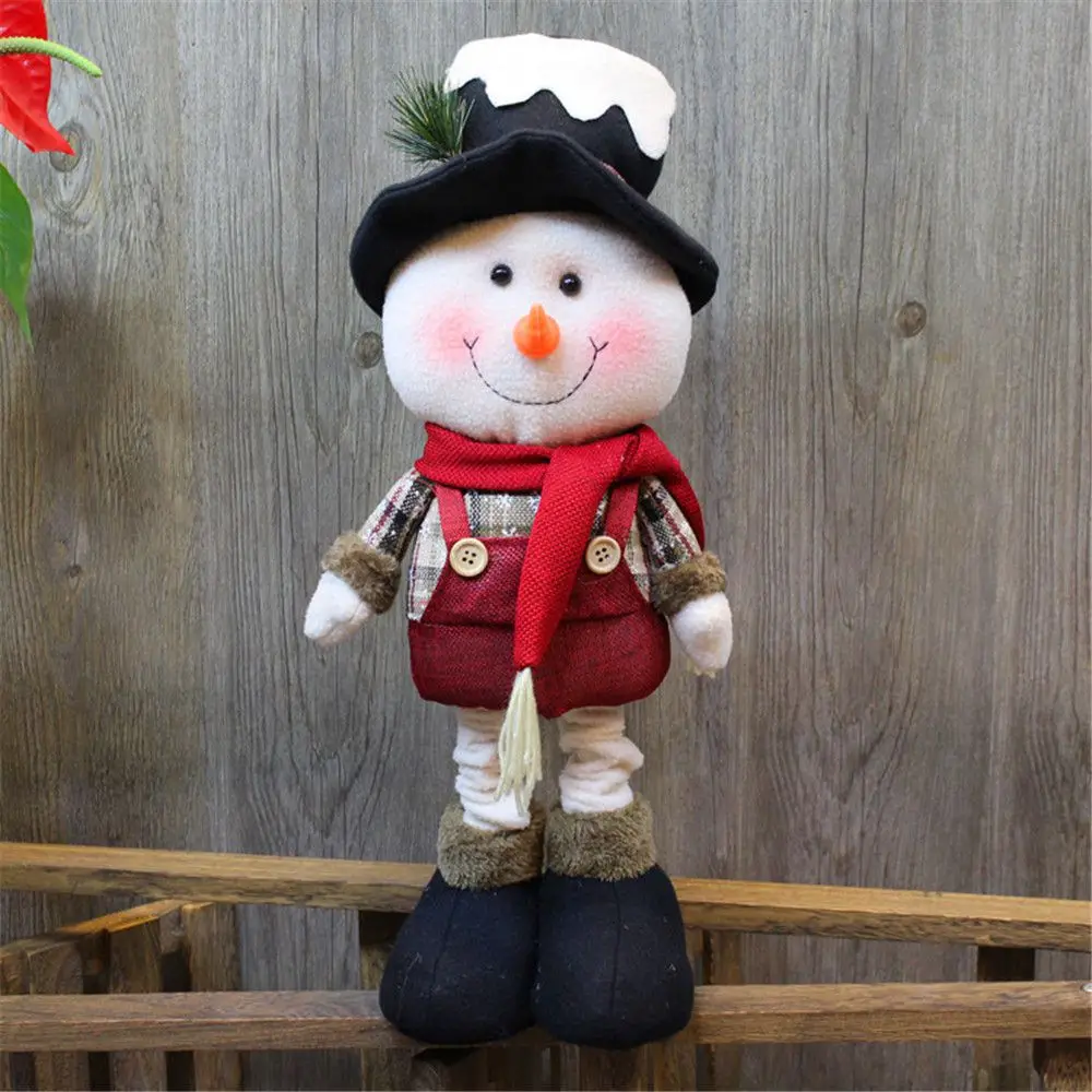 Santa Claus Doll Can Telescopic Standing Christmas Gift Merry Christmas Ornaments Xmas Garden Decoration New Year