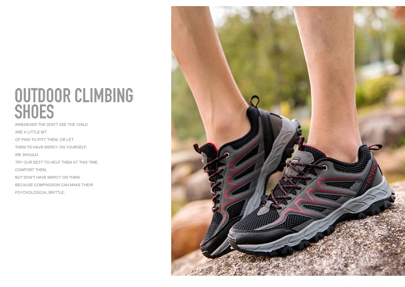 TKN Men Outdoor Hiking Shoes Air Mesh Breathable Men Climbing Sneakers Shoes Men Trekking Trail Quick-dry Water Shoes 1982